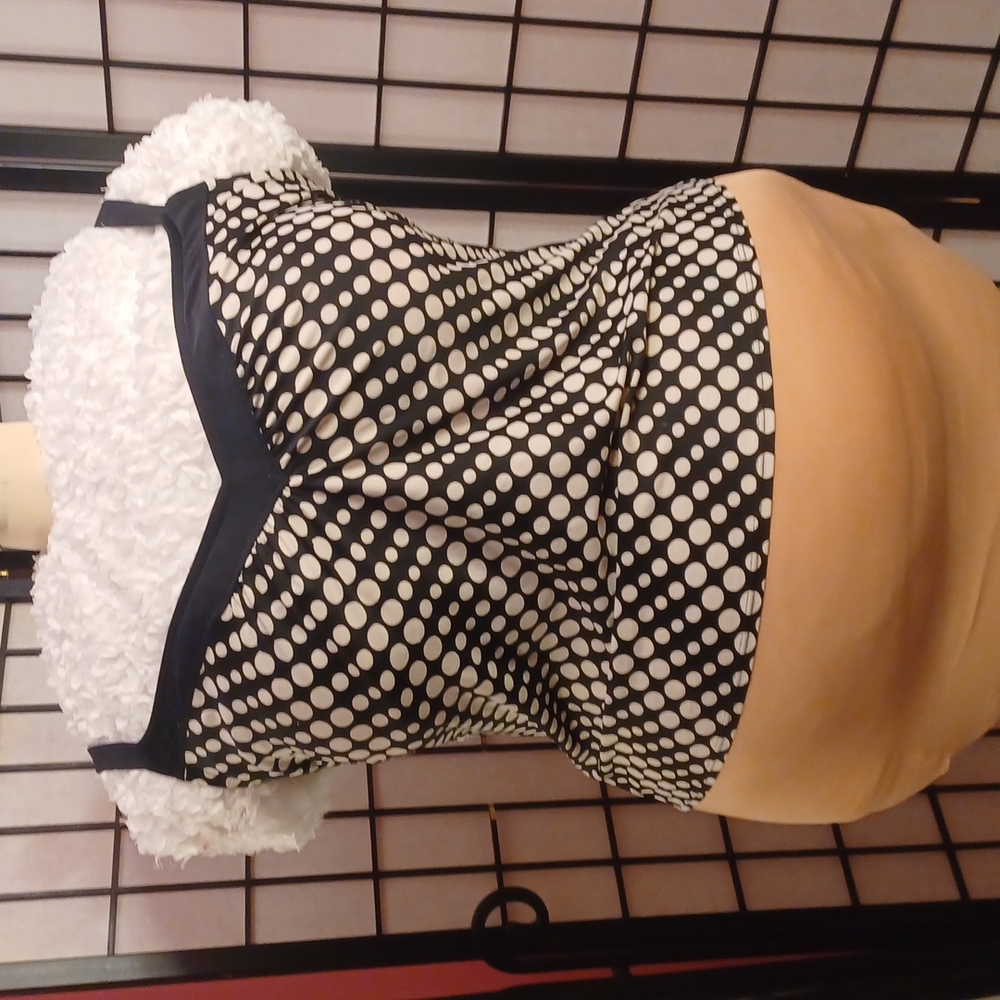 Black & White Polka Dot Bathing Suit Top